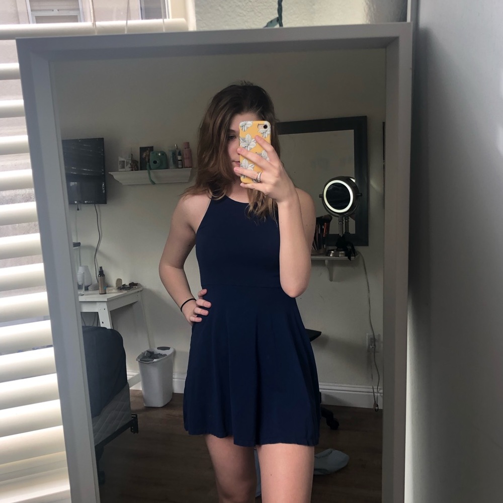 Navy Blue T-Shirt Dress